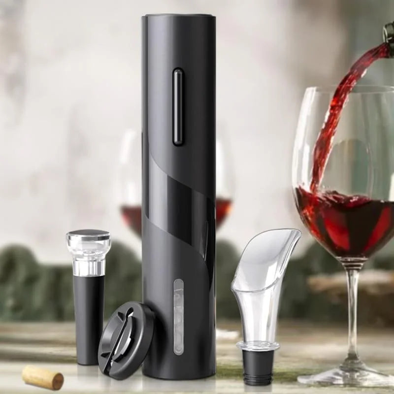 Abridor de Vinho Elétrico Recarregável com Design Sofisticado Lenogue Preto