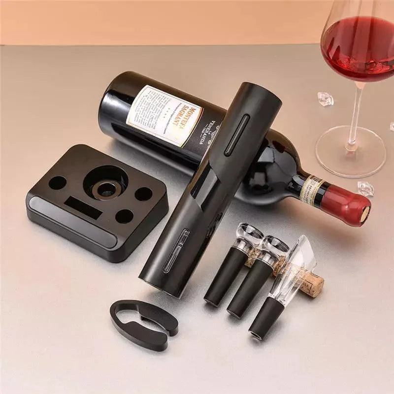 Abridor de Vinho Elétrico Recarregável com Design Sofisticado Lenogue Preto