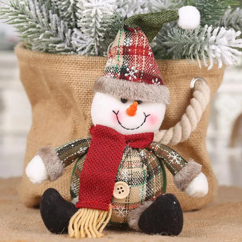 Boneco de Pelúcia Natalino para Decoração Festa e Ambiente Lenogue Neve