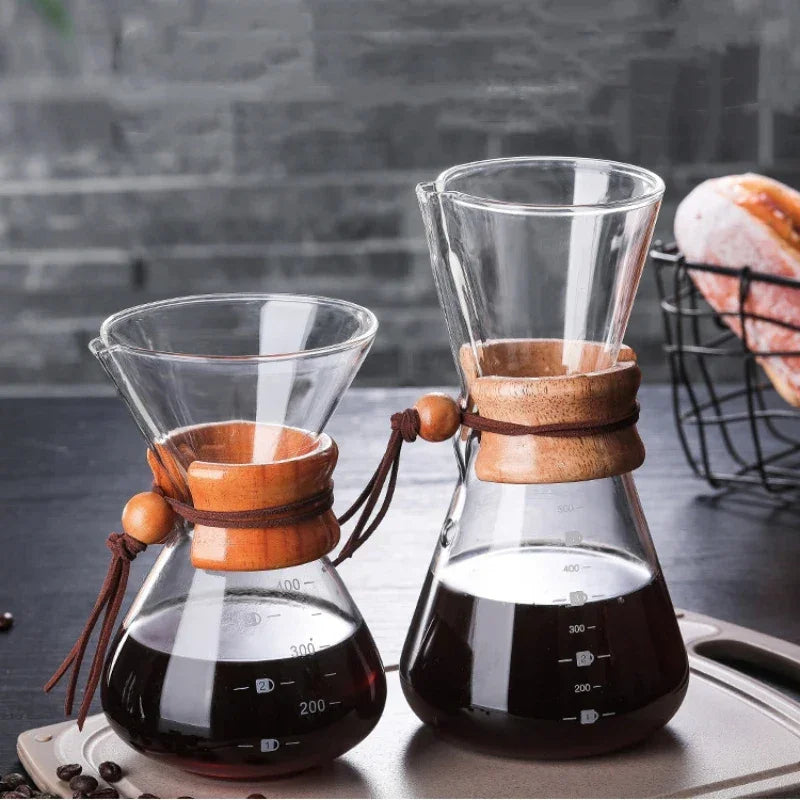 Cafeteira de Vidro Borossilicato com Filtro para Café Coado Lenogue