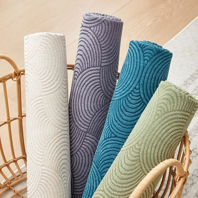 Capa de Sofá Chenille Jacquard Cinza Antiderrapante com Relevo Lenogue