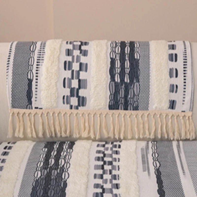 Capa de Sofá em Algodão e Linho com Design 3d Estilo Boho Lenogue