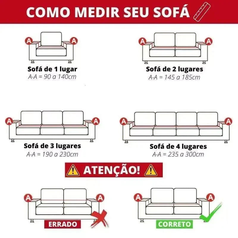 Capa de Sofá em Tecido Chenille Antiderrapante Verde Lenogue