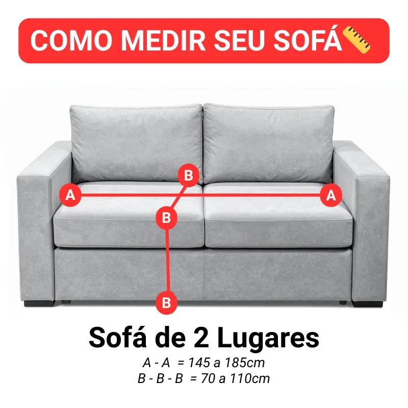 Capa Protetora para Sofá em Veludo Cristal Cinza Claro Lenogue