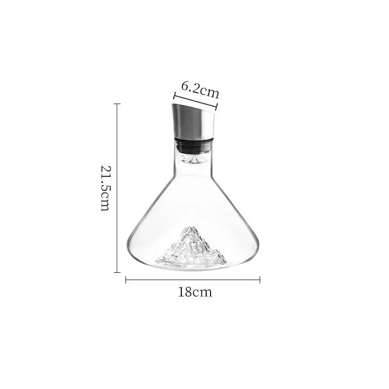 Decanter de Cristal Iceberg Feito à Mão para Bar e Bebidas Lenogue