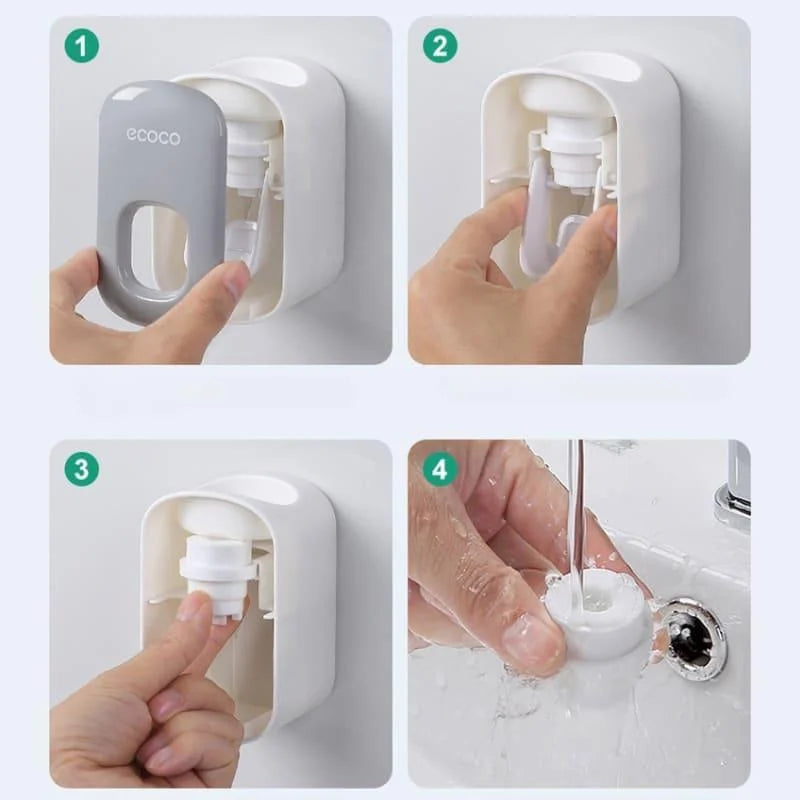 Dispenser Automático de Pasta Dente Compacto para Banheiro Lenogue