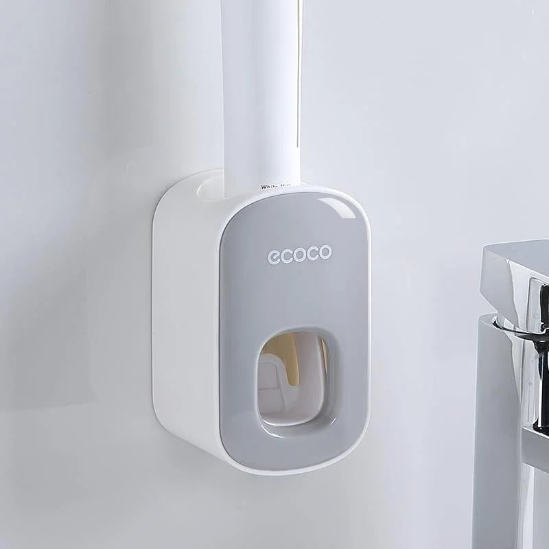 Dispenser Automático de Pasta Dente Compacto para Banheiro Lenogue Cinza