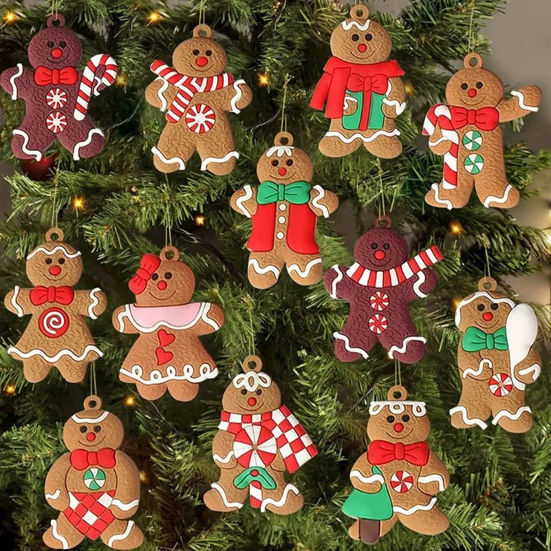 Enfeite de Natal em Formato Biscoito com 12 Unidades Lenogue