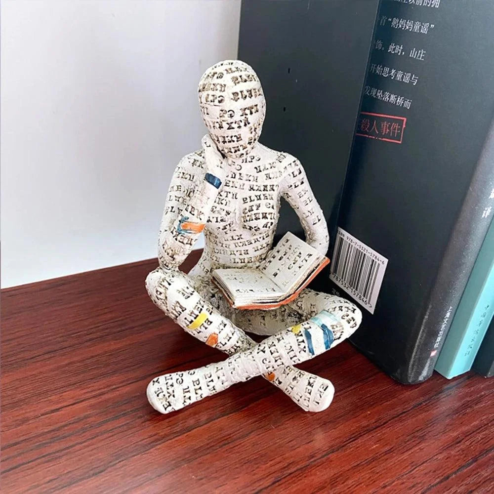 Escultura Abstrata de Resina para Decoração Sala Lenogue