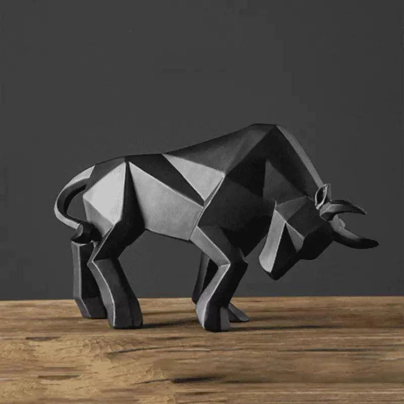 Estátua de Touro em Resina para Decoração Mesa Lenogue