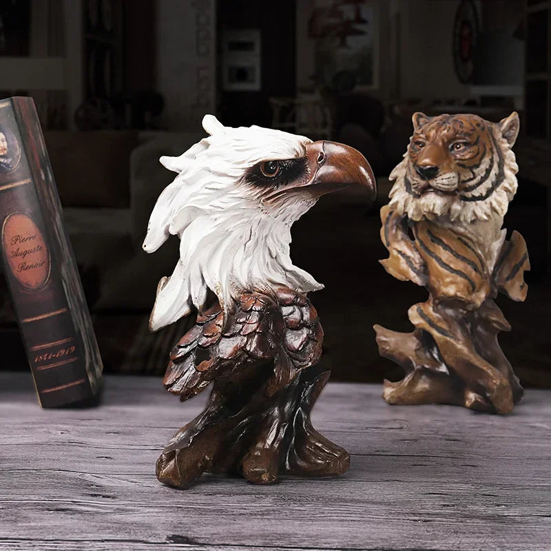 Estátua Decorativa de Animal em Resina Estilo Europeu Lenogue