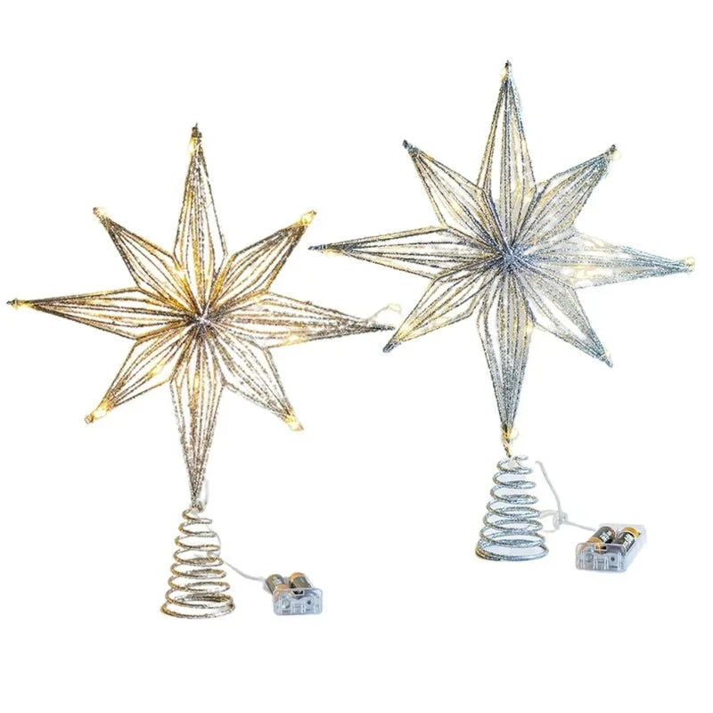 Estrela Led Iluminada para Topo de árvore Natal Decorativa Lenogue