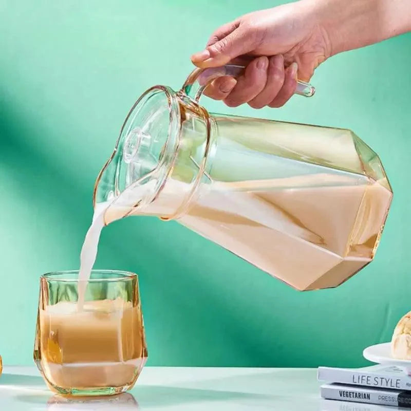 Jarra de Vidro Borossilicato 1.8l com Tampa para Bebidas Lenogue