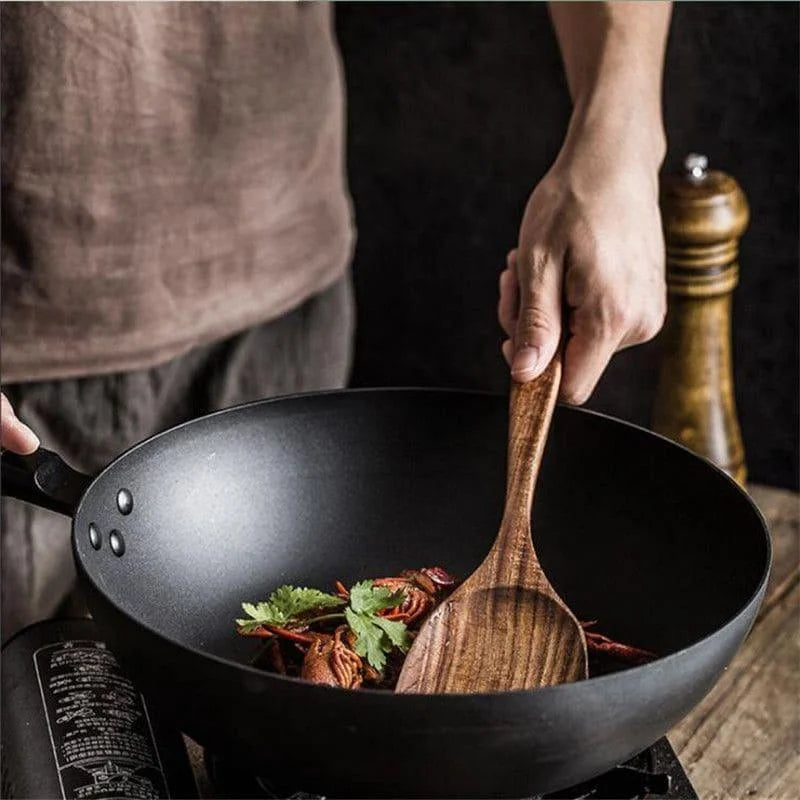 Kit Utensílios de Cozinha 7 Peças em Madeira Teca Lenogue (conj. Peças)
