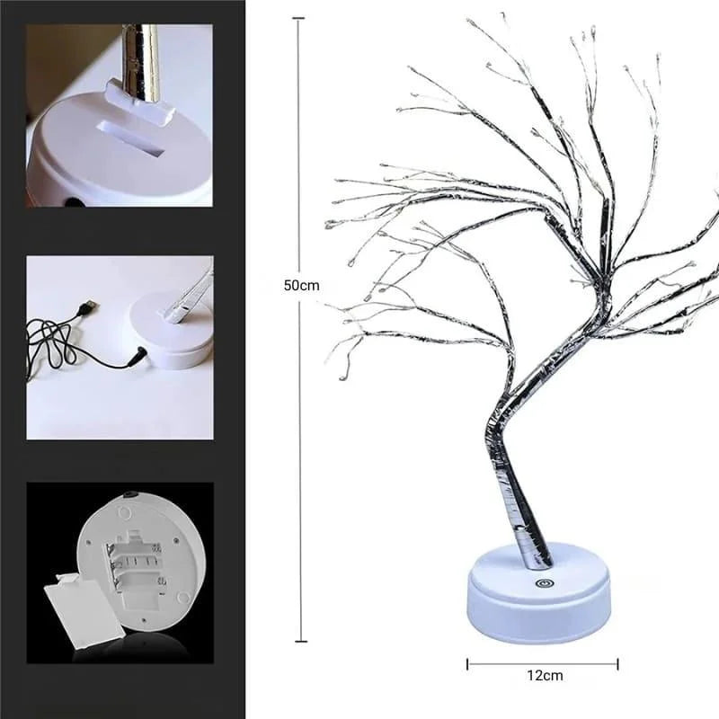 Luminária árvore de Led Decorativa para Quarto Sala e Mesa Lenogue