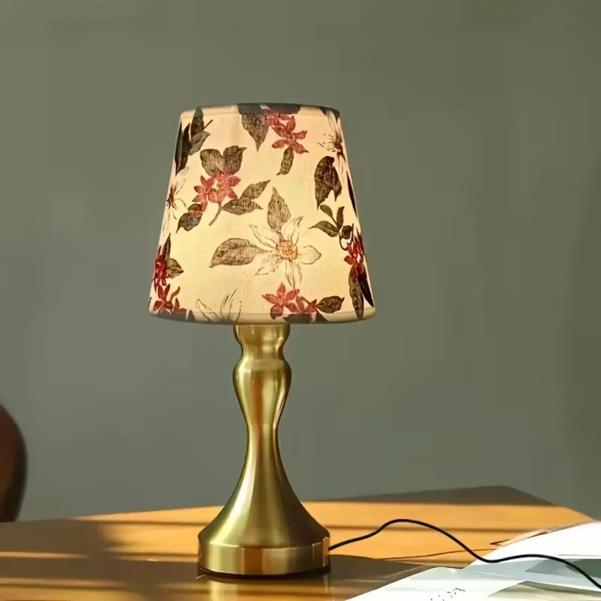 Luminária de Mesa Toile Estilo Nórdico Abajur Tecido Regulável Lenogue