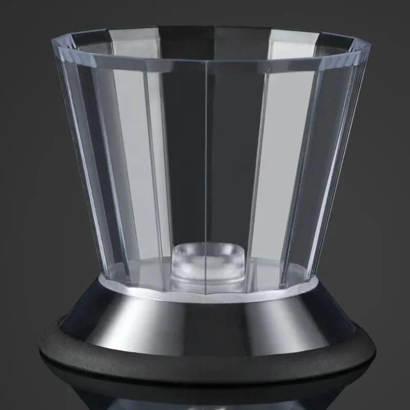 Meleira de Vidro Dispenser para Mel com Base Aço Inox Lenogue Transparente