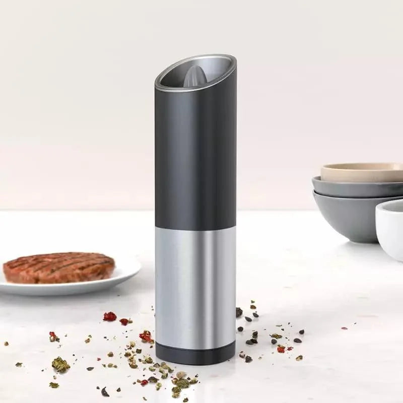 Moedor Elétrico de Pimenta e Temperos Aço Inox Lenogue Prata