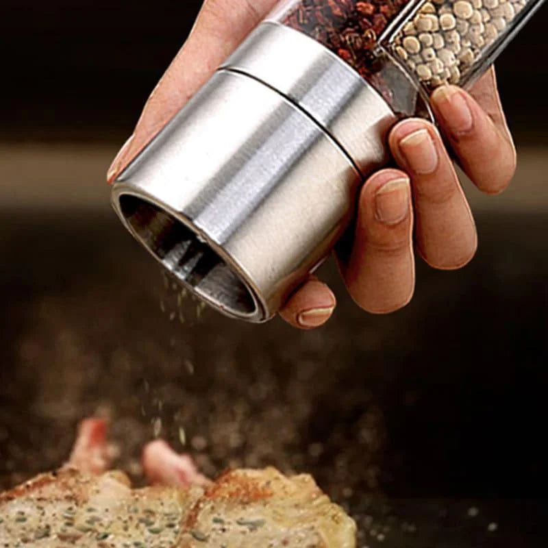 Moedor Manual 2 em 1 de Pimenta e Temperos Inox Lenogue