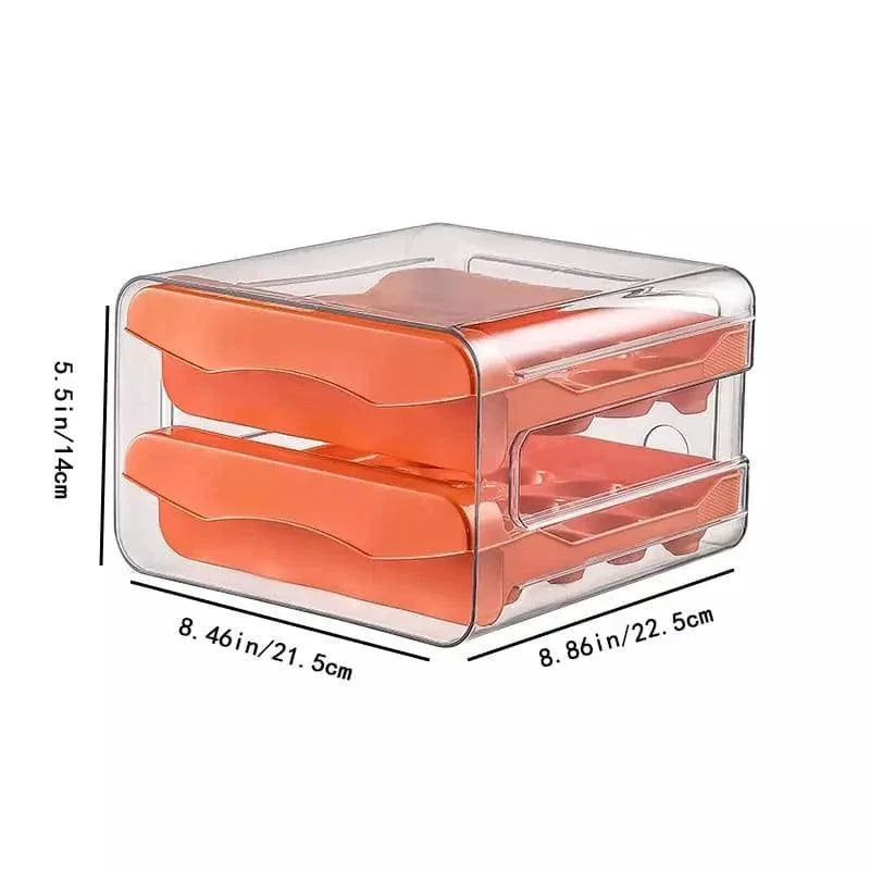 Organizador de Gavetas para Ovos Transparente Geladeira Lenogue