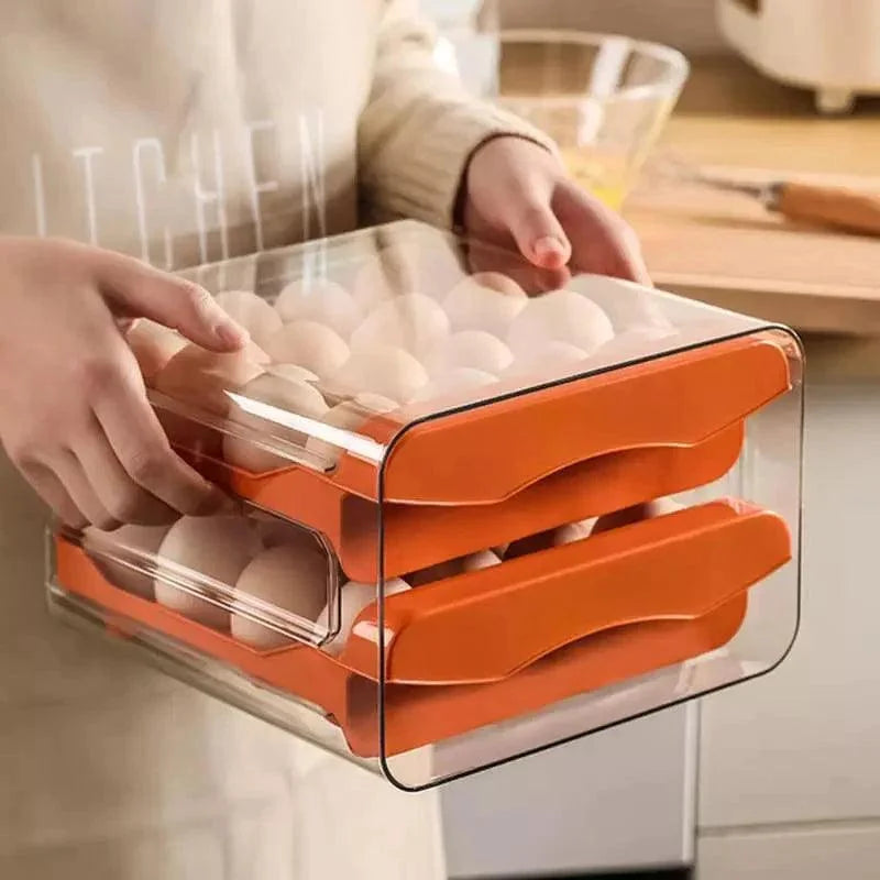 Organizador de Gavetas para Ovos Transparente Geladeira Lenogue