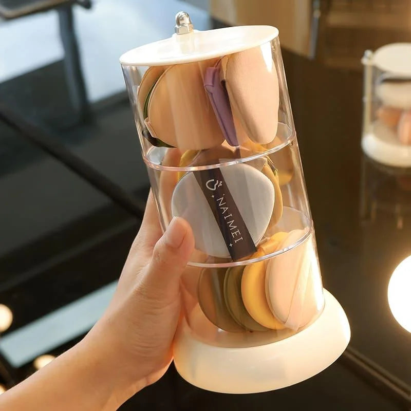 Organizador de Maquiagem Porta Esponja com Design Empilhável e Moderno Lenogue