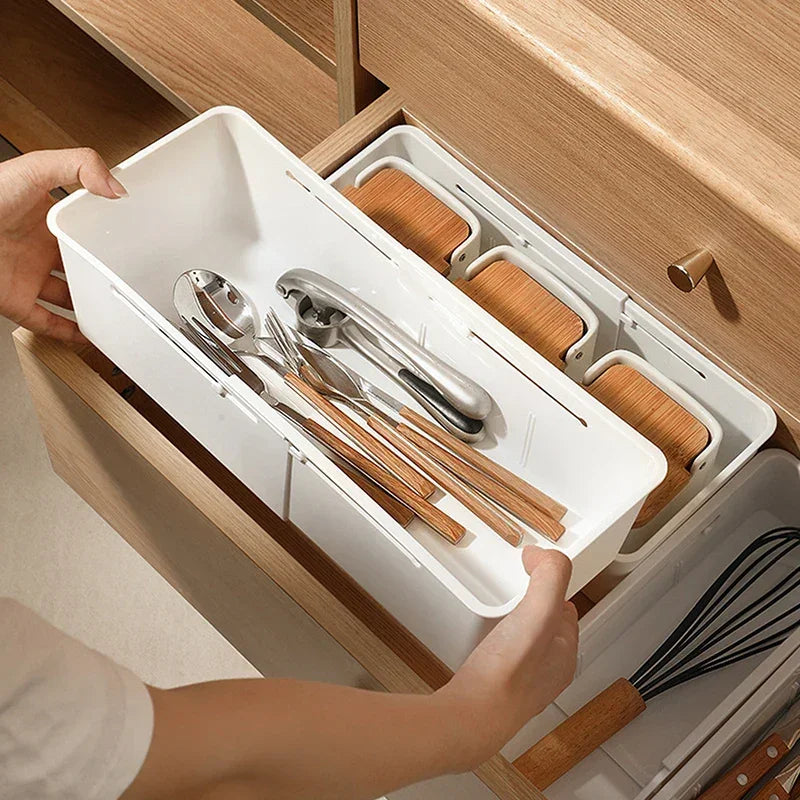 Organizador Multiuso Retrátil para Gaveta Cozinha e Escritório Lenogue