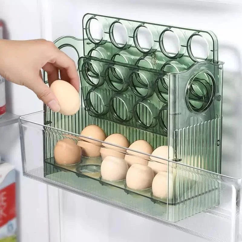 Porta Ovos para Geladeira com 3 Andares 34 Compartimentos Lenogue