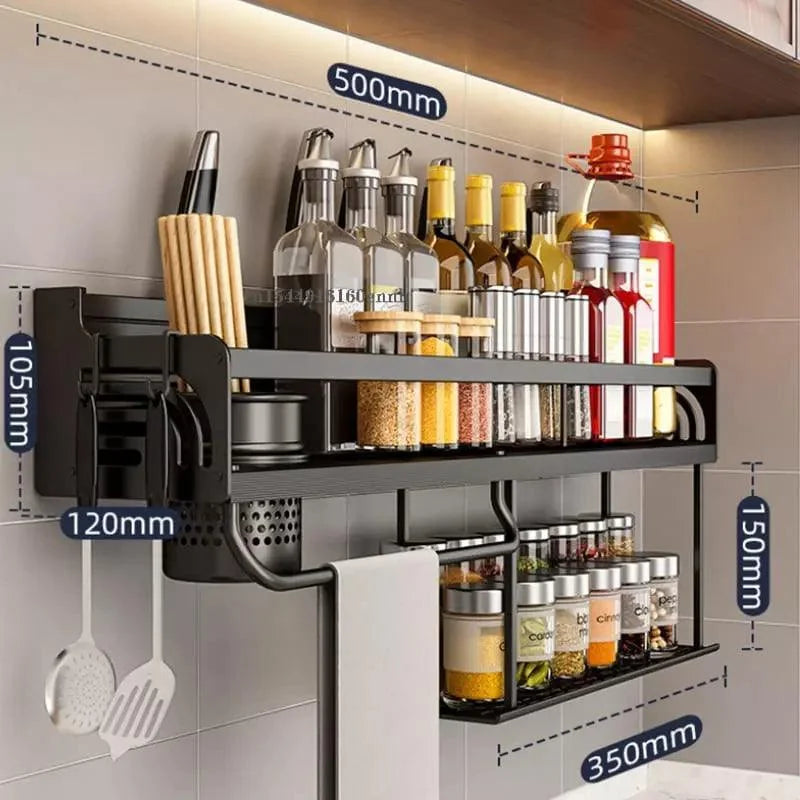 Prateleira Multifuncional para Cozinha em Aço Inox Lenogue
