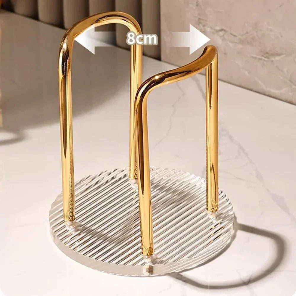 Suporte Organizador de Copos Descartáveis em Aço Inox e Acrílico Lenogue