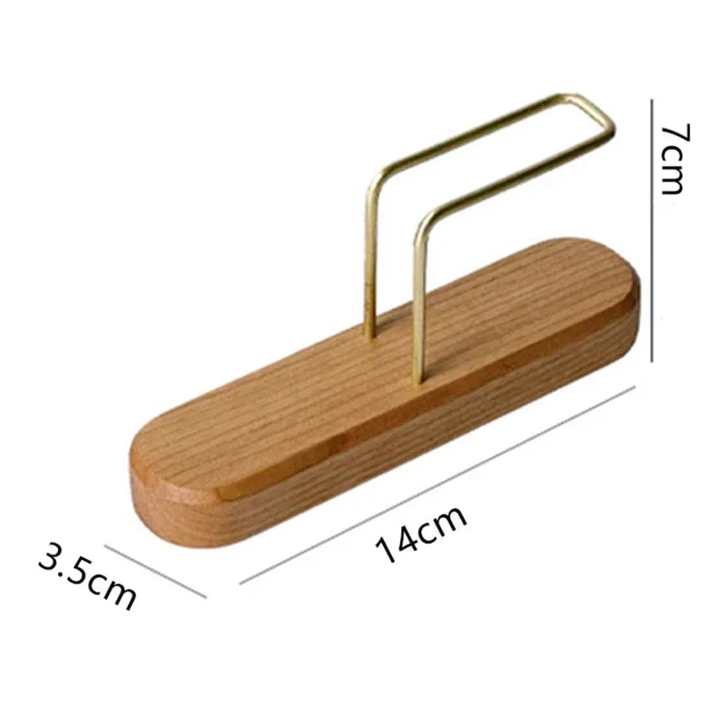Suporte para Filtros de Café em Madeira com Gancho Inox Lenogue