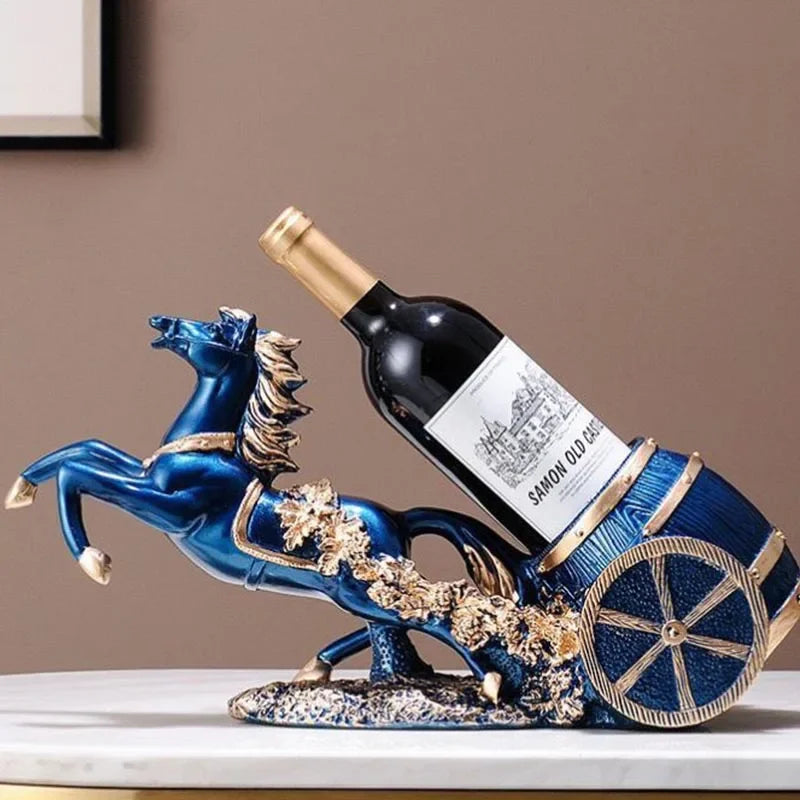 Suporte para Vinho Criativo em Resina Estilo Clássico Lenogue