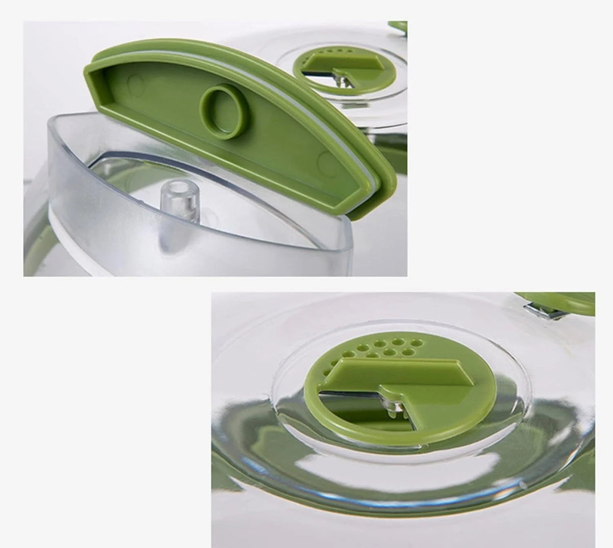 Tampa Anti-respingos para Micro-ondas com Dispenser de água Lenogue Mod. Verde Depósito