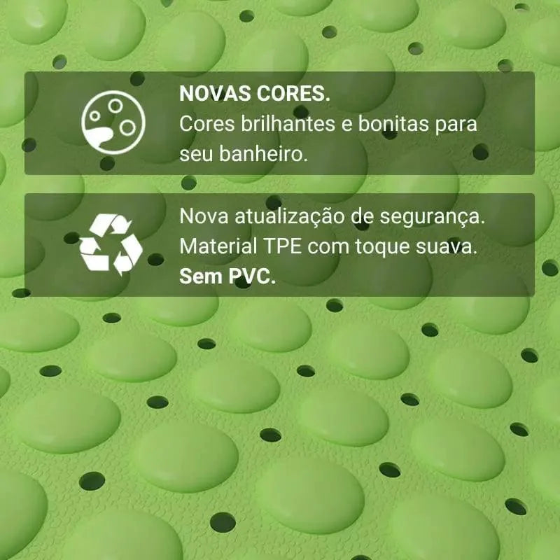 Tapete Antiderrapante para Banheiro com Ventosas de Segurança Lenogue