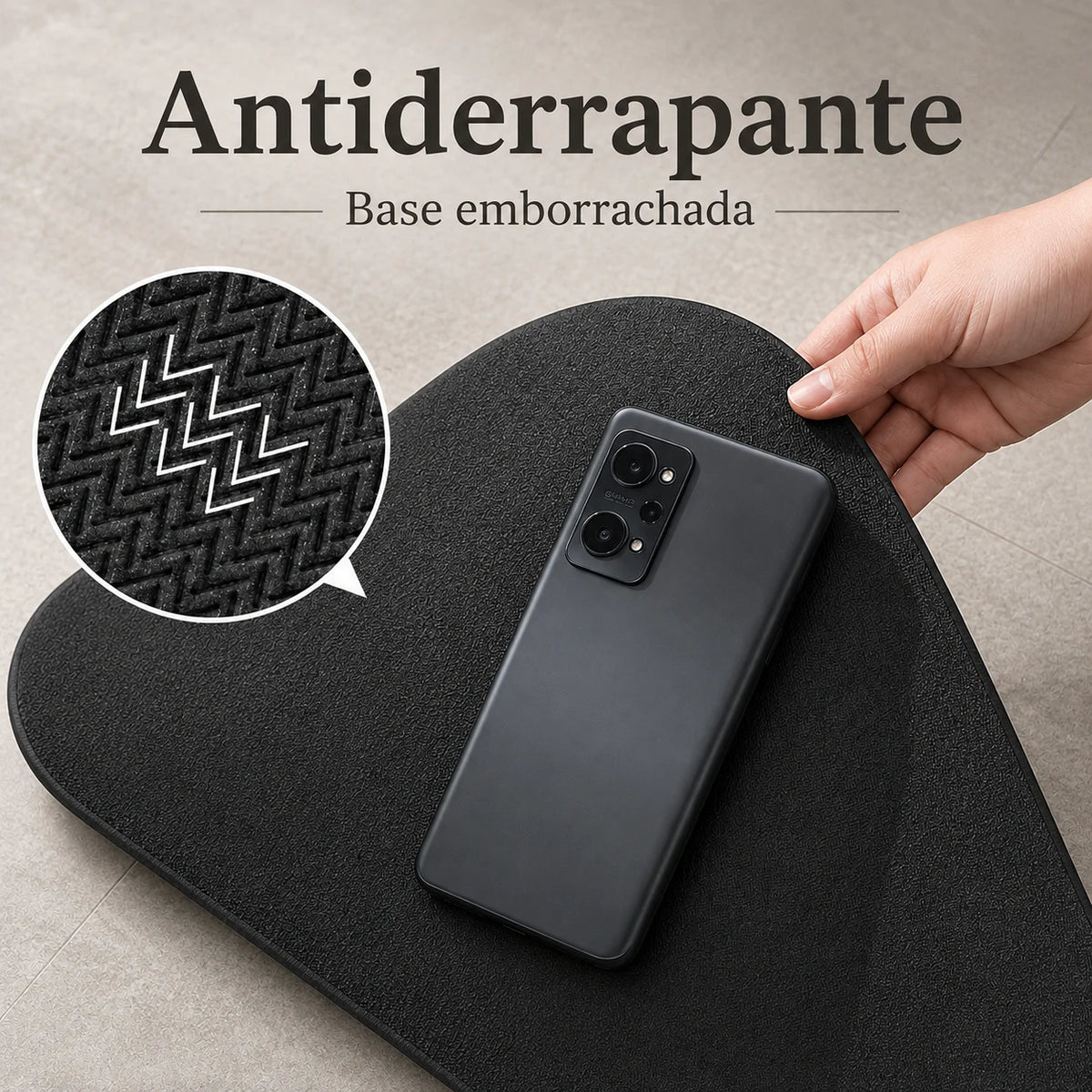 Tapete Doux Diatomita Absorvente Antiderrapante Felpudo Lenogue