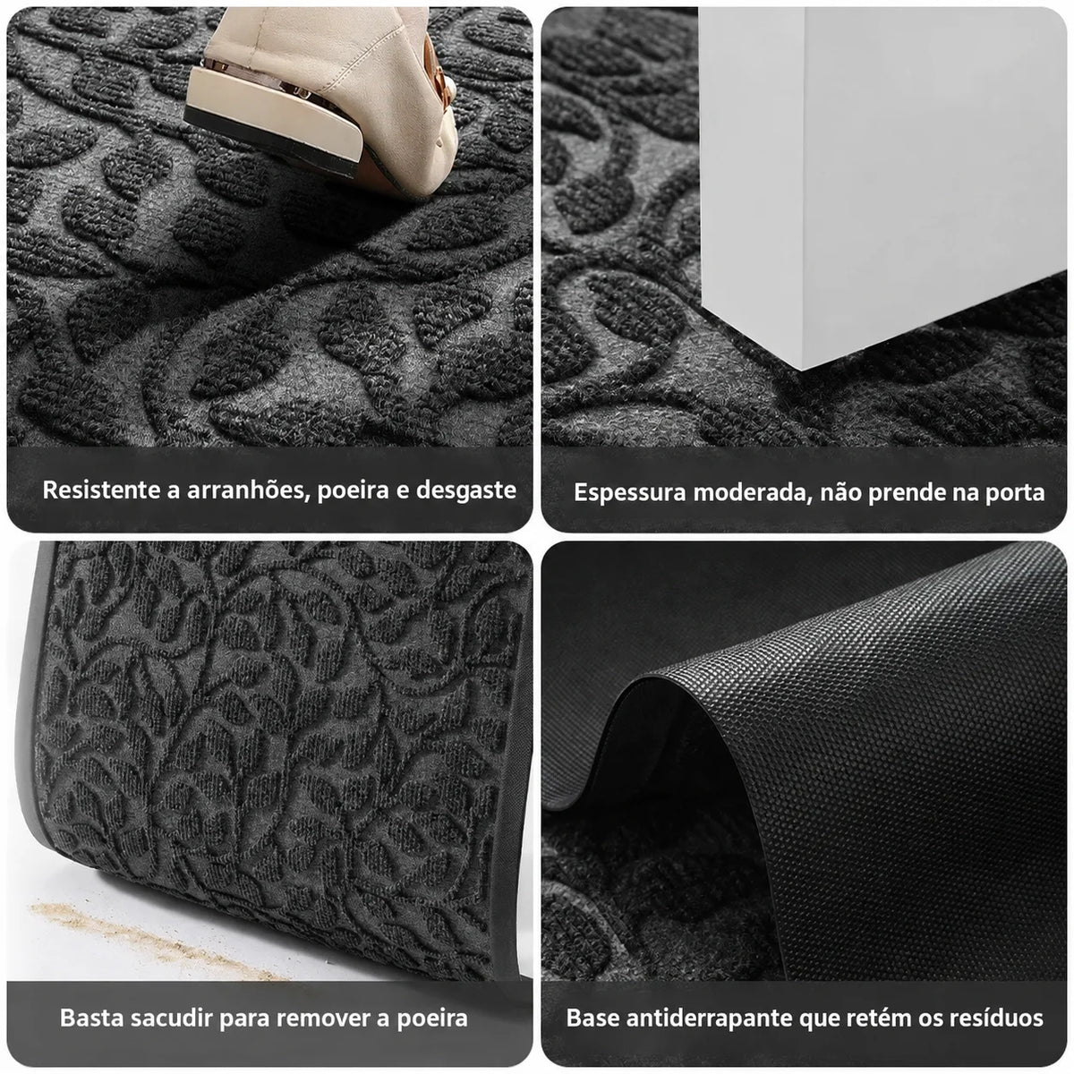 Tapete Entrée Borracha Natural Relevo Antiderrapante Lenogue