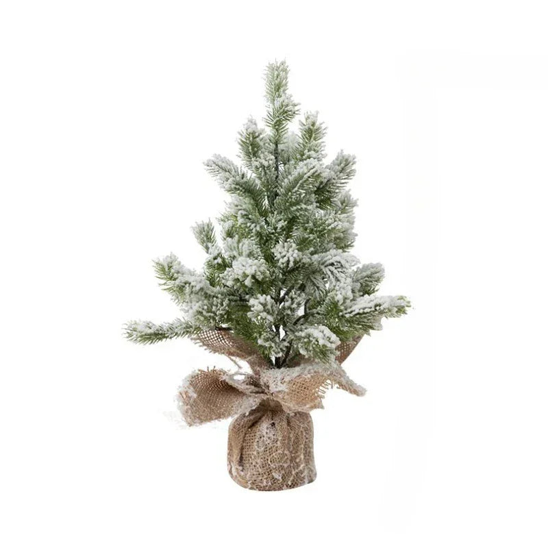Árvore de Natal Artificial com Neve e Luzes Quentes Mesa Lenogue