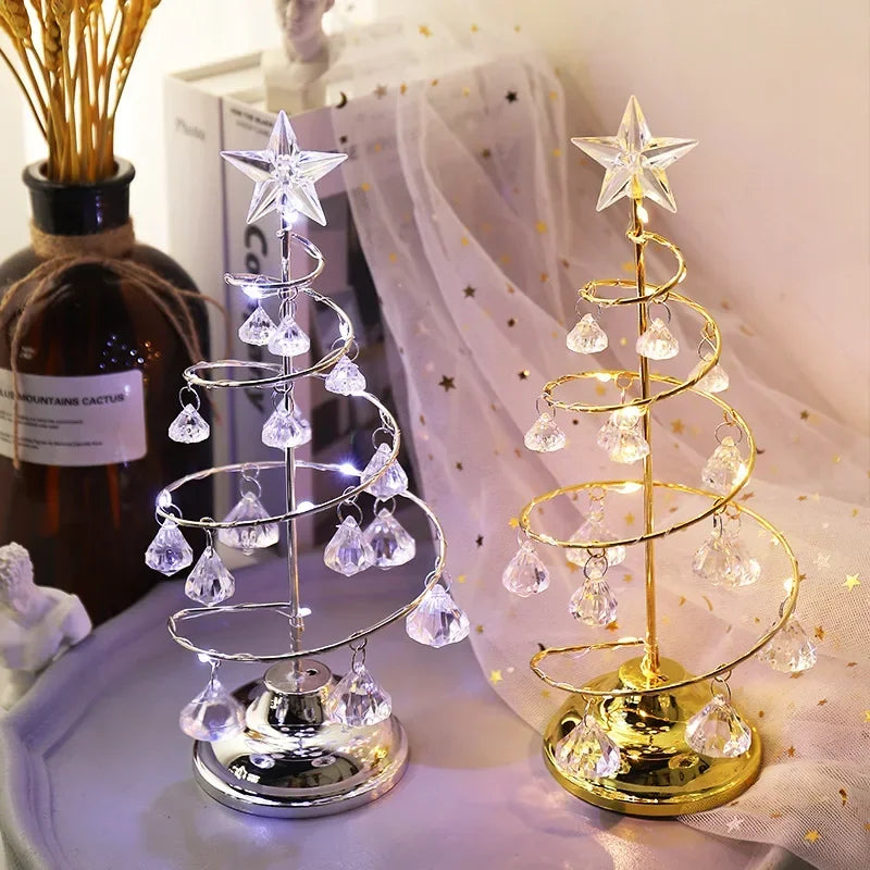 Árvore de Natal Led Efeito Cristal com Acabamento Metalizado Lenogue