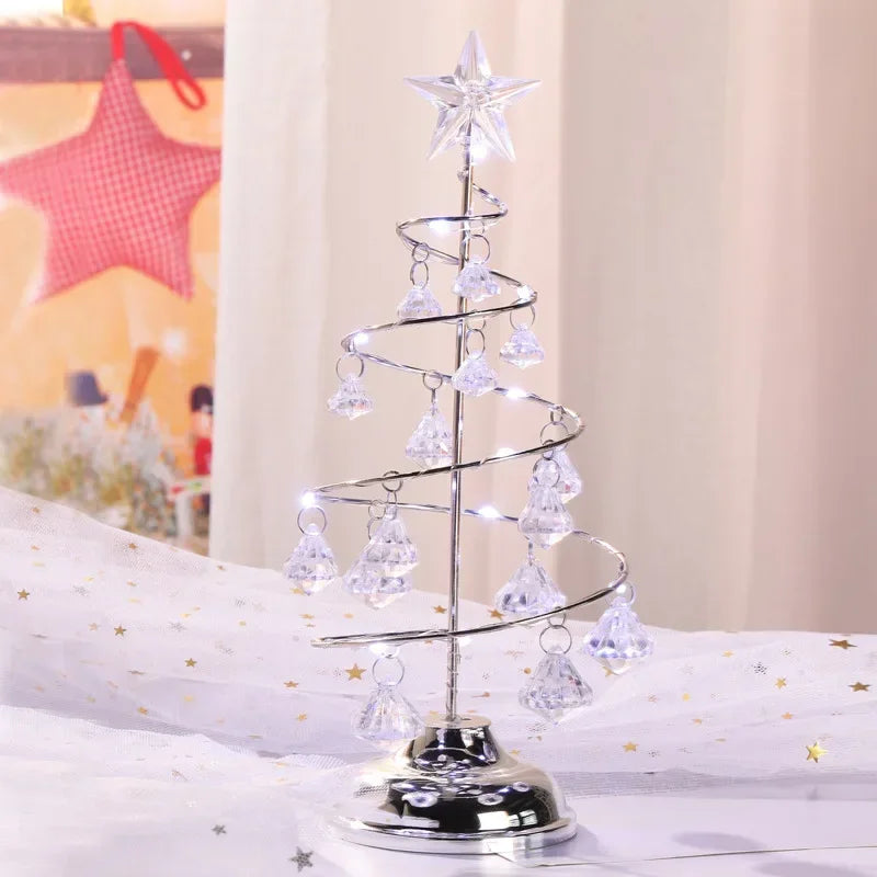 Árvore de Natal Led Efeito Cristal com Acabamento Metalizado Lenogue
