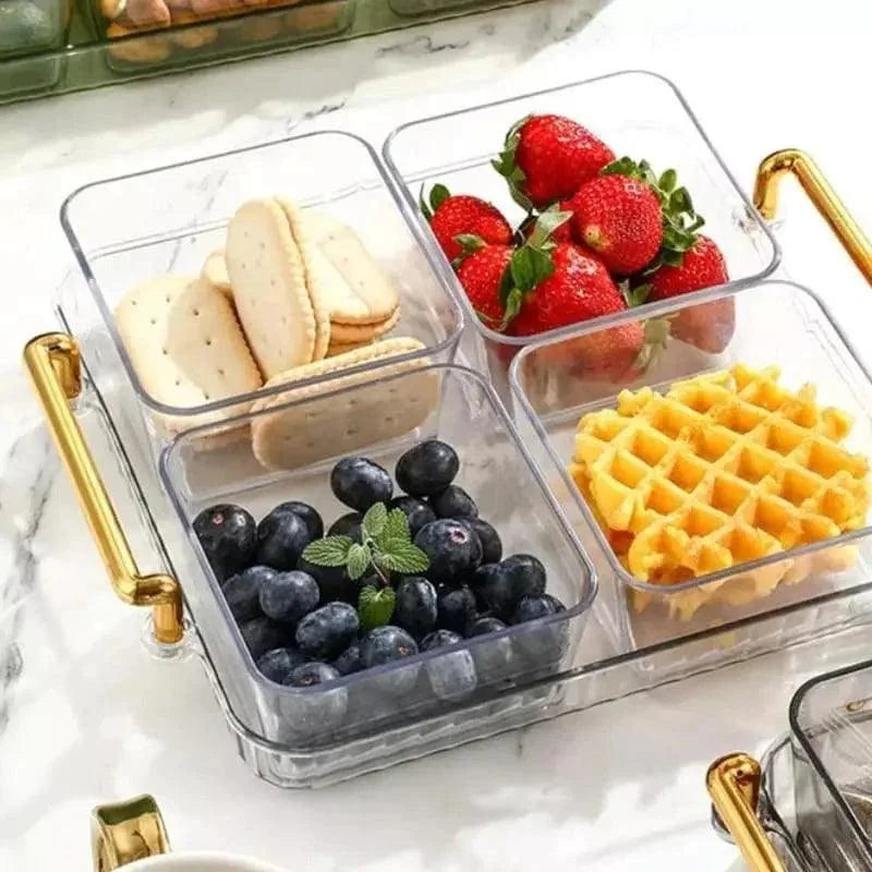 Bandeja Multifuncional para Lanches com Potes Organizadores Lenogue