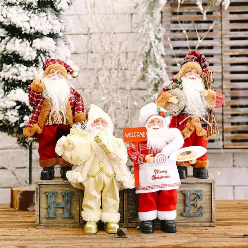 Boneco Papai Noel 30cm para Decoração de Natal Lenogue