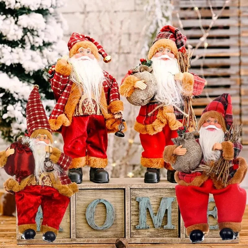 Boneco Papai Noel 30cm para Decoração de Natal Lenogue