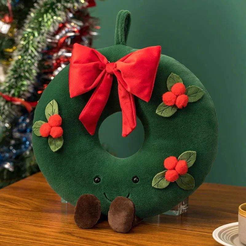 Bonecos de Pelúcia Natalinos para Decoração Lenogue Guirlanda (30 Cm)