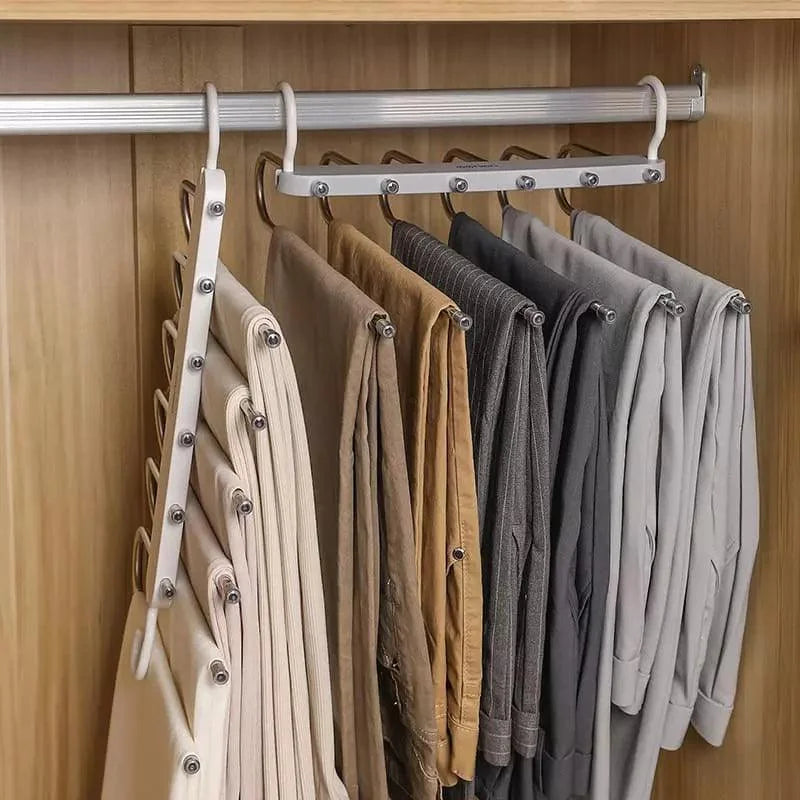 Cabide Organizador de Calças 6 em 1 para Guarda-roupa Lenogue