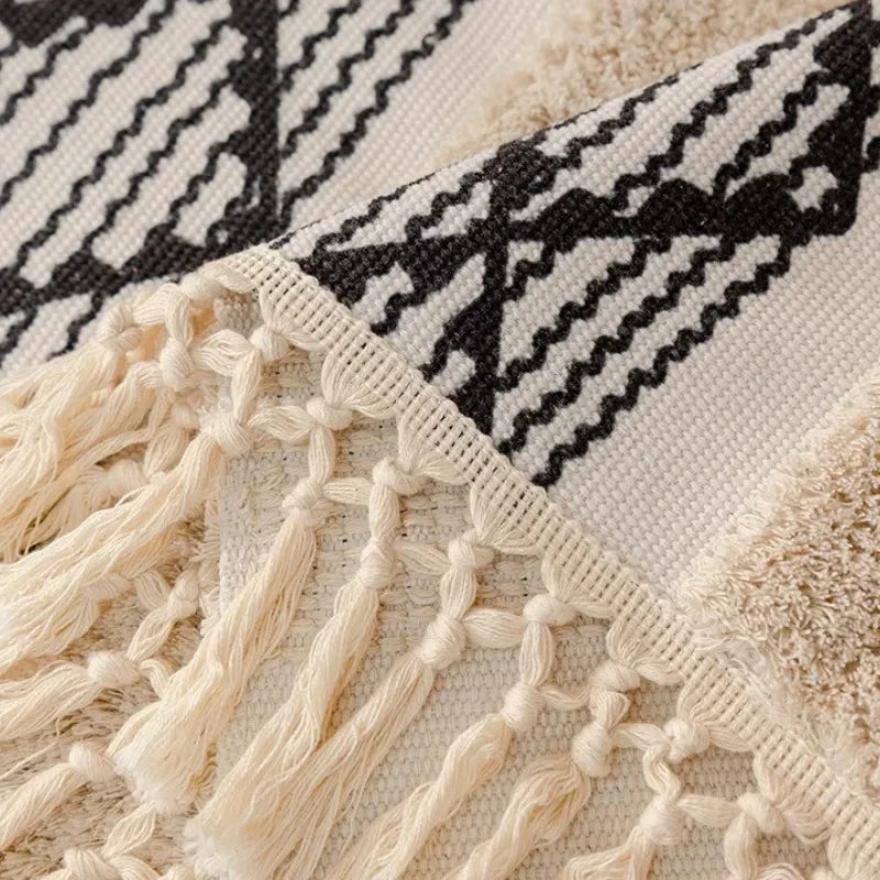 Capa de Sofá Estilo Boho em Algodão e Linho com Design 3d Lenogue