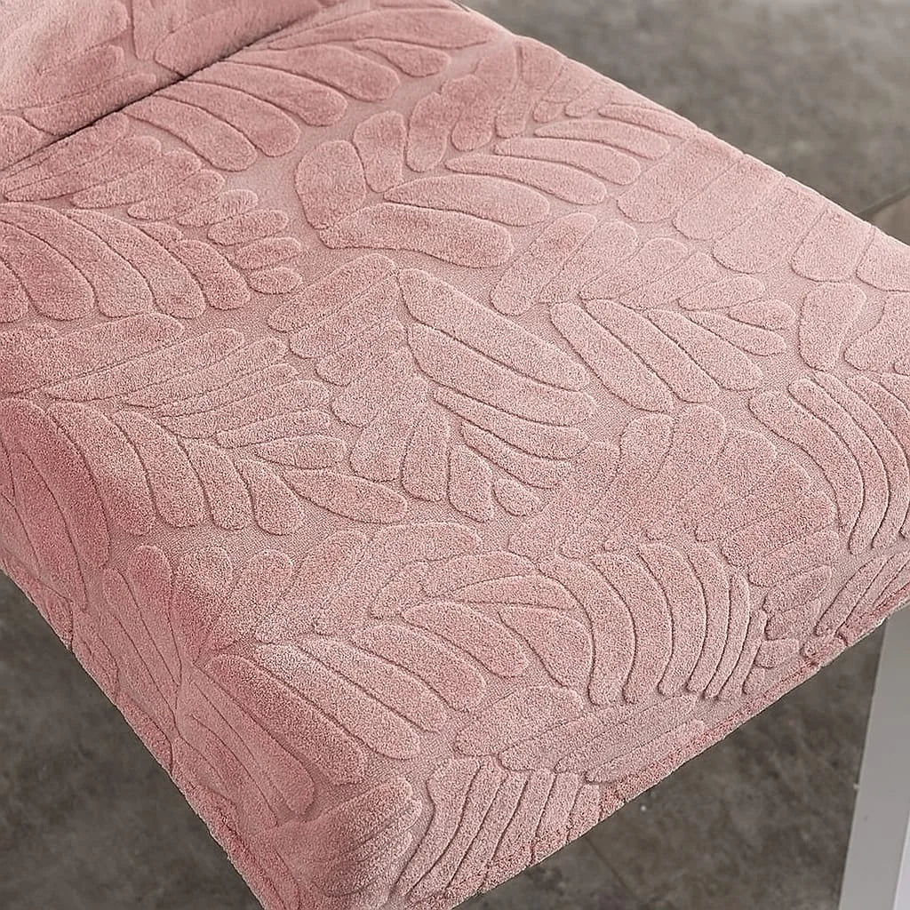 Capa para Cadeira de Jantar Jacquard Premium Rosa Decoração Lenogue 6 Capas