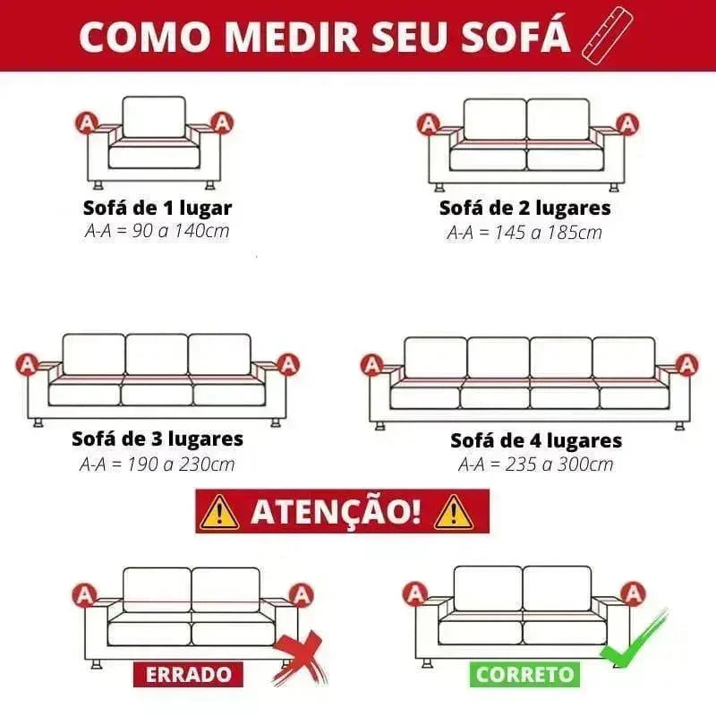 Capa para Sofá Algodão e Linho Antiderrapante Design Minimalista Caqui Lenogue