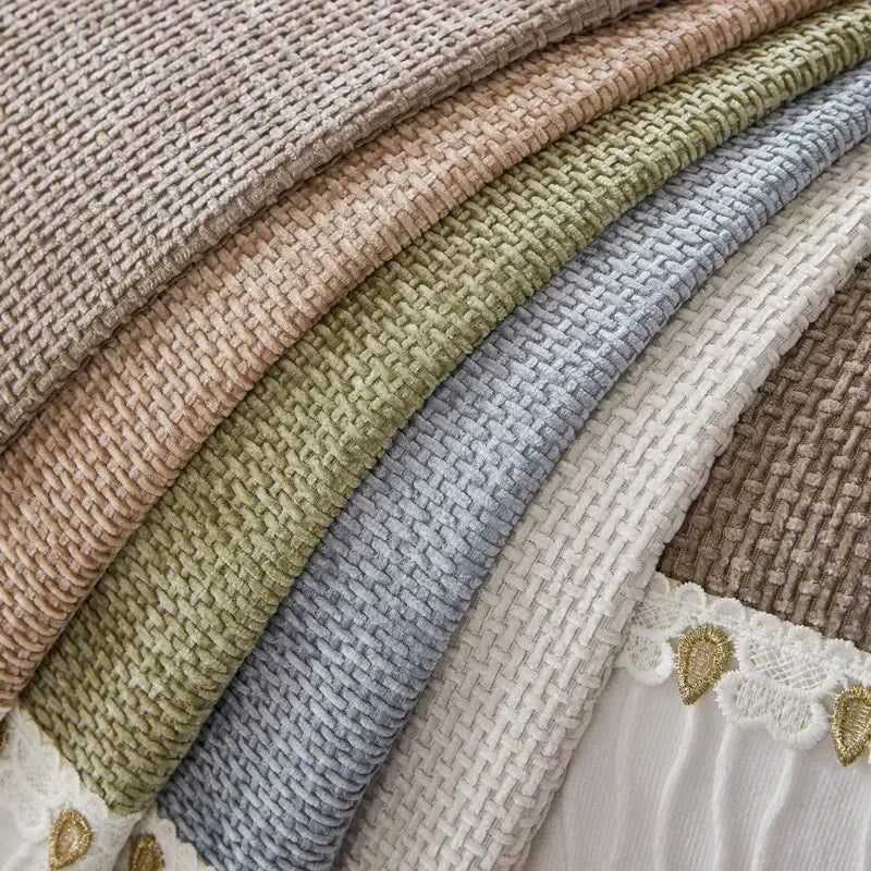 Capa para Sofá Chenille Antiderrapante com Acabamento Elegante Branco Lenogue