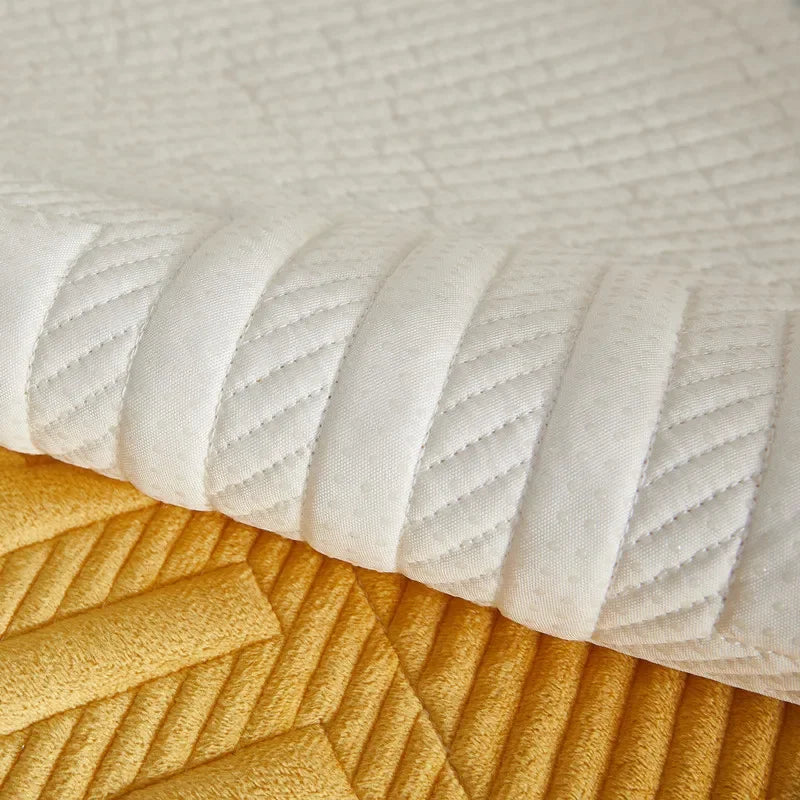 Capa para Sofá Plush Acolchoada Antiderrapante Impermeável Branco Lenogue