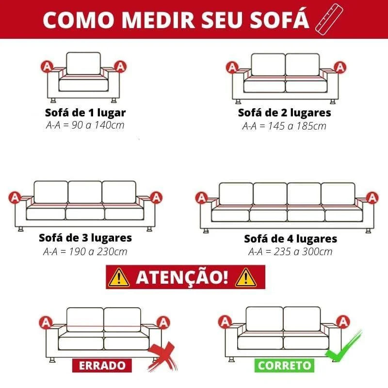 Capa para Sofá Suede Bege Impermeável Sala Lenogue